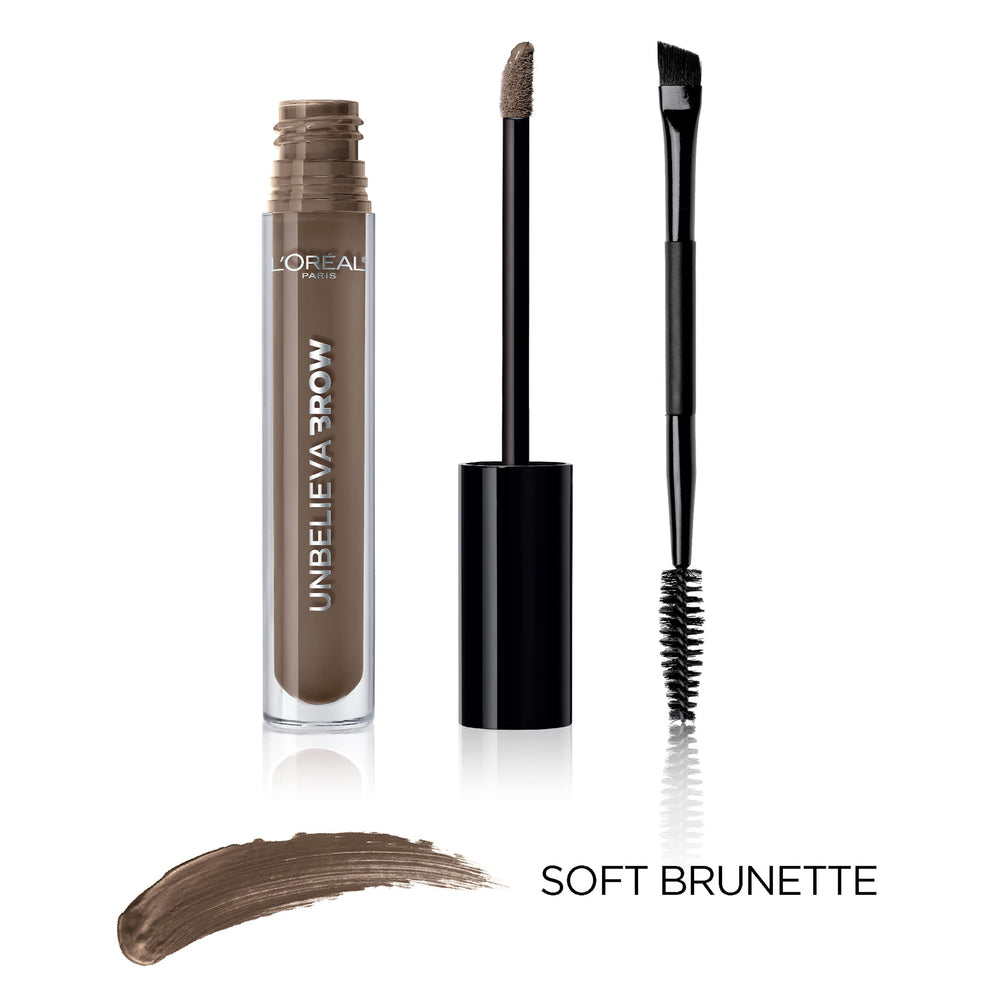 L'Oreal Paris Unbelieva-Brow brow gel swatch reveals natural to bold tint.