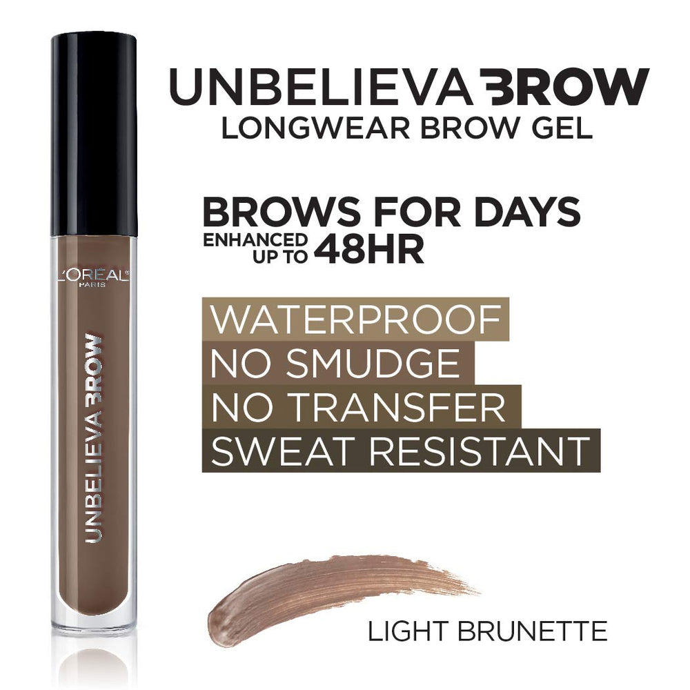 L’Oréal Paris Unbelieva-Brow 0.15 oz compact packaging ideal for travel.