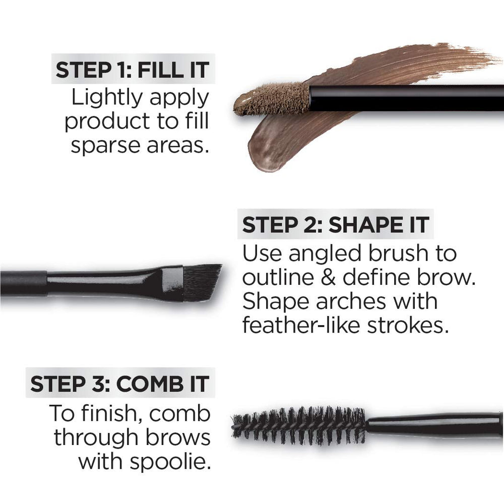 L’Oréal Paris Unbelieva-Brow fast-drying gel enables quick brow setting.