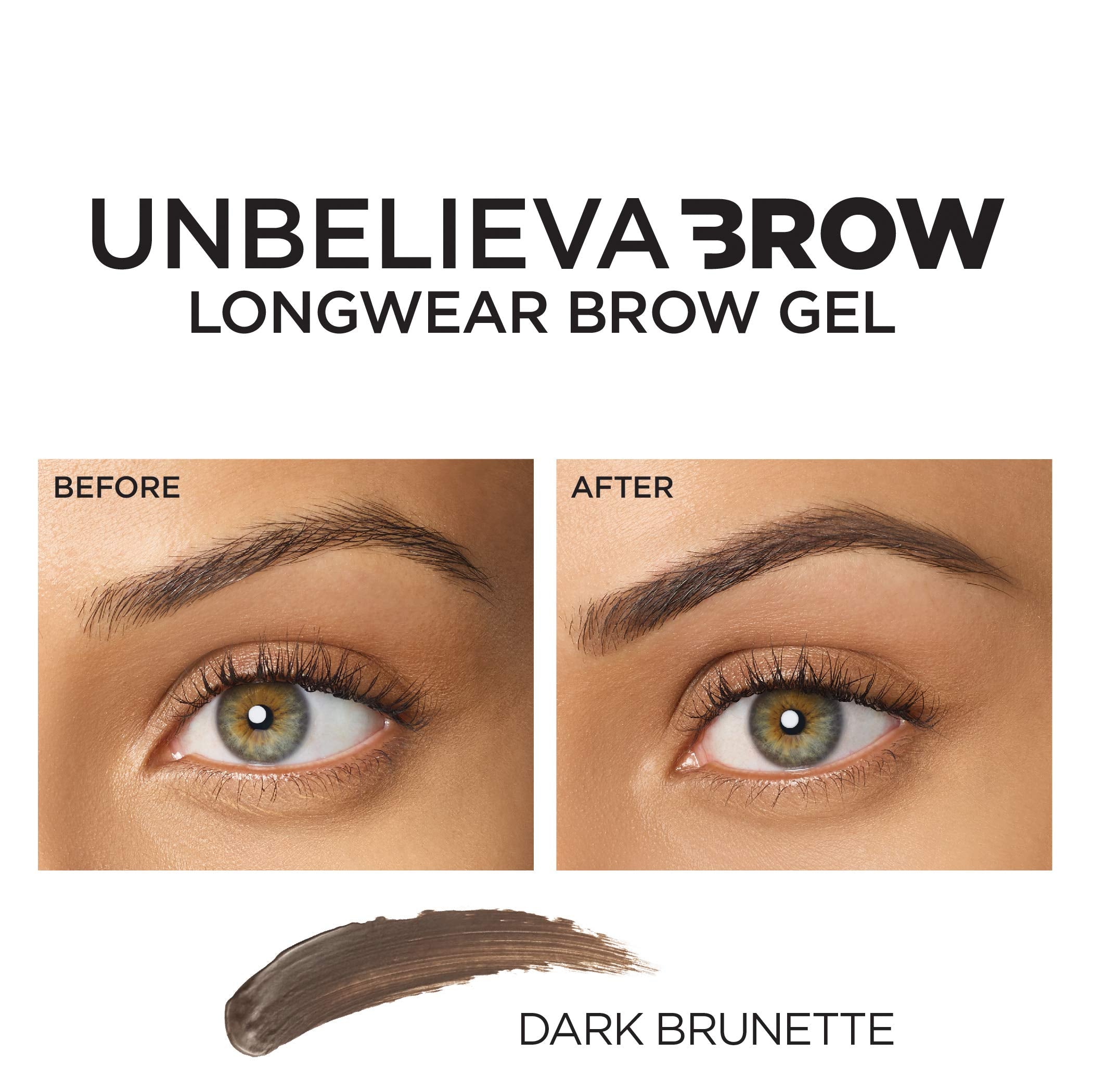 L'Oreal Paris Unbelieva-Brow no-smudge, no-transfer finish after wear.
