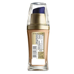 L'Oreal Paris Visible Lift Serum Absolute Foundation Sand Beige on hand shows lightweight, blendable texture for daily wear