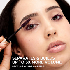 L'Oreal Paris Voluminous Mascara brush applies formula for even coating.