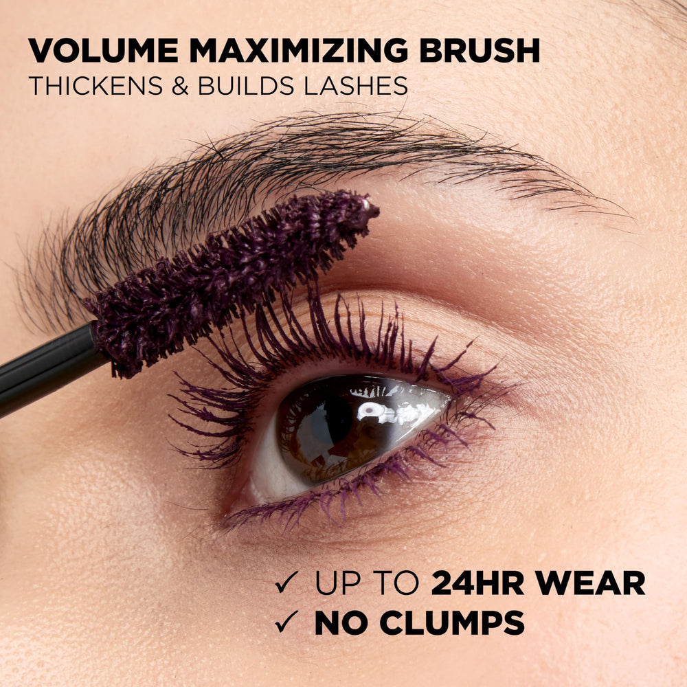 L'Oreal Paris Voluminous Mascara wand coats lashes with a clump-free finish.