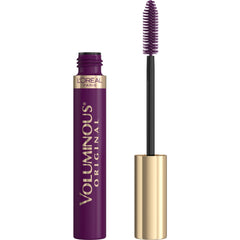 L'Oreal Paris Voluminous Mascara deep violet bottle with bold color.
