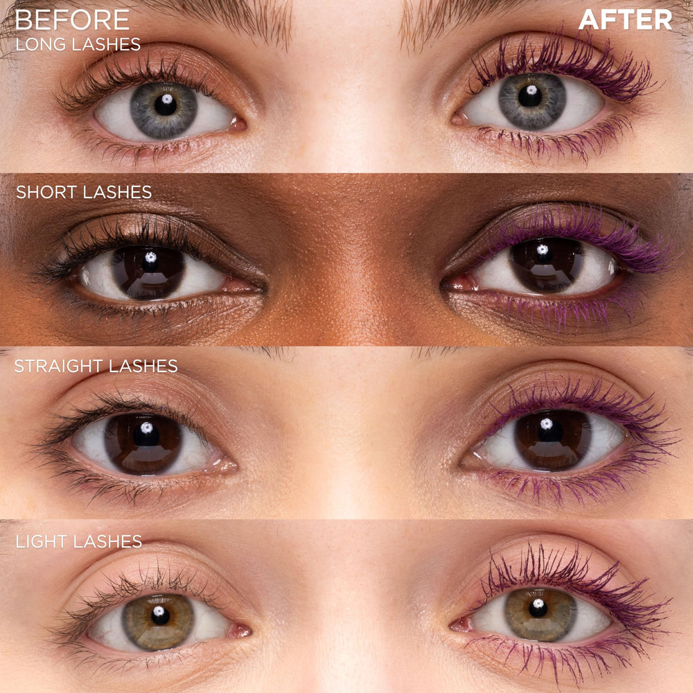 L'Oreal Paris Voluminous Mascara close-up shows lengthened lashes.
