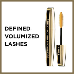 L'Oreal Paris Voluminous Million Lashes Mascara bottle highlights collagen infusion boosting fullness.