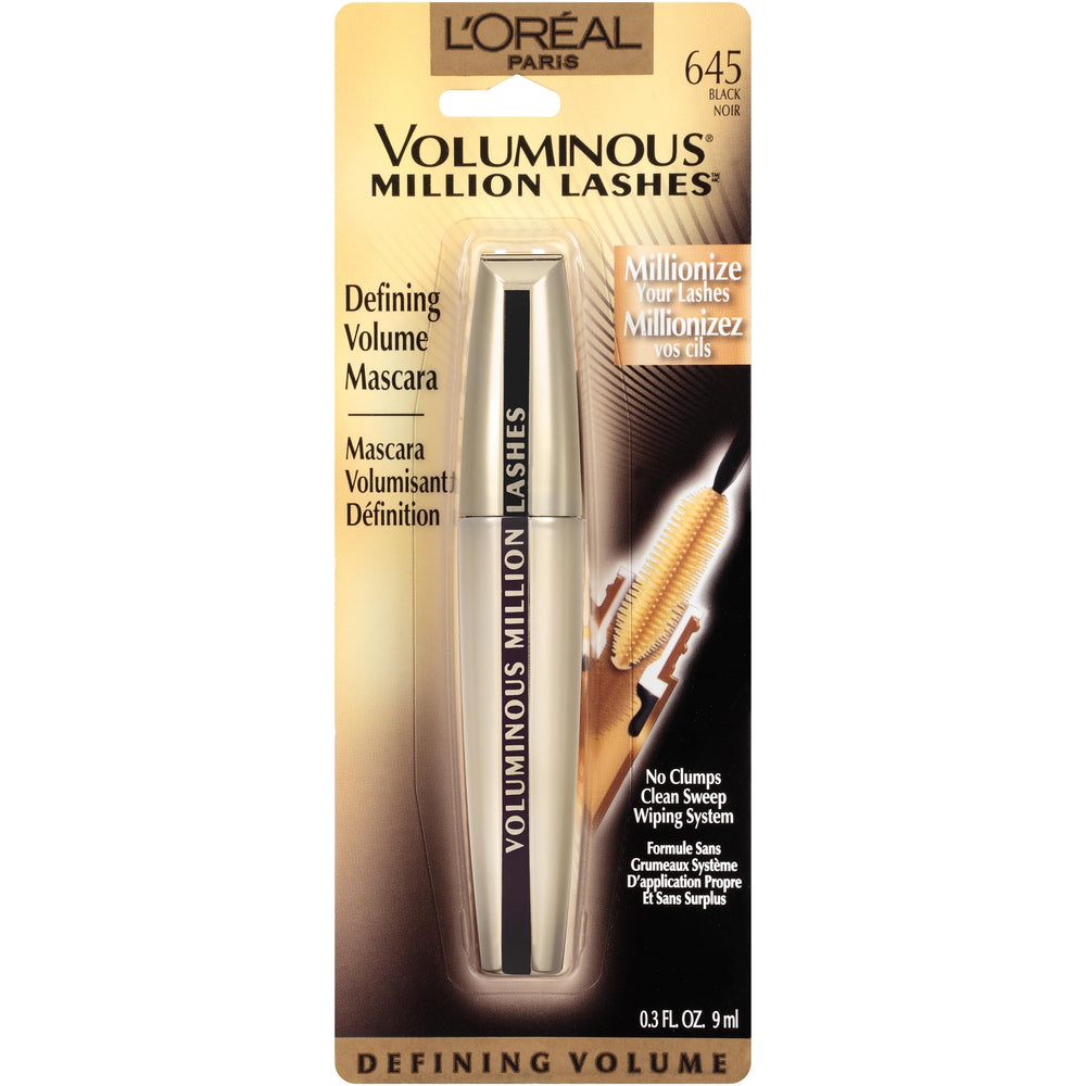 L'Oreal Paris Voluminous Million Lashes mascara on lashes for daytime wear