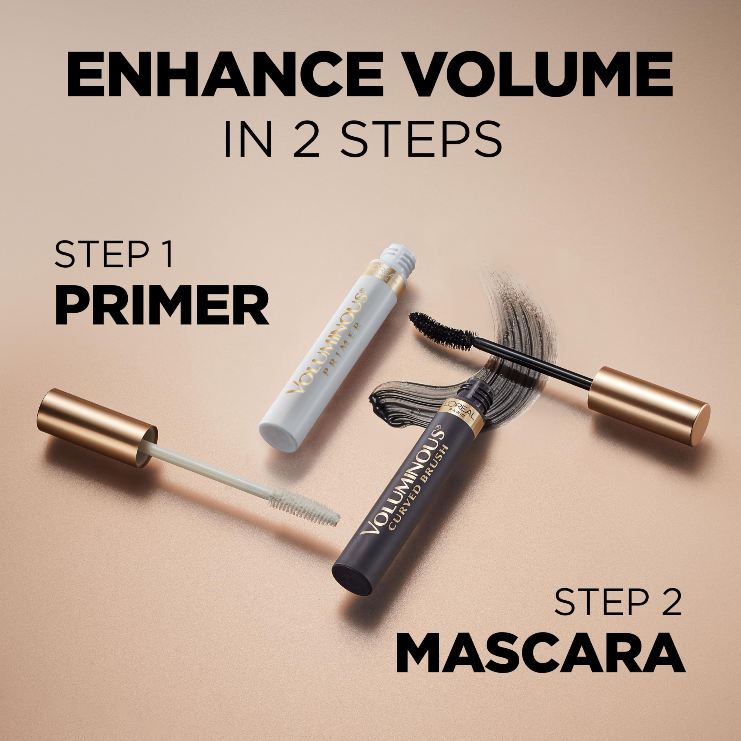 L'Oreal Paris Voluminous Original Mascara closeup on soft lashes for comfortable wear
