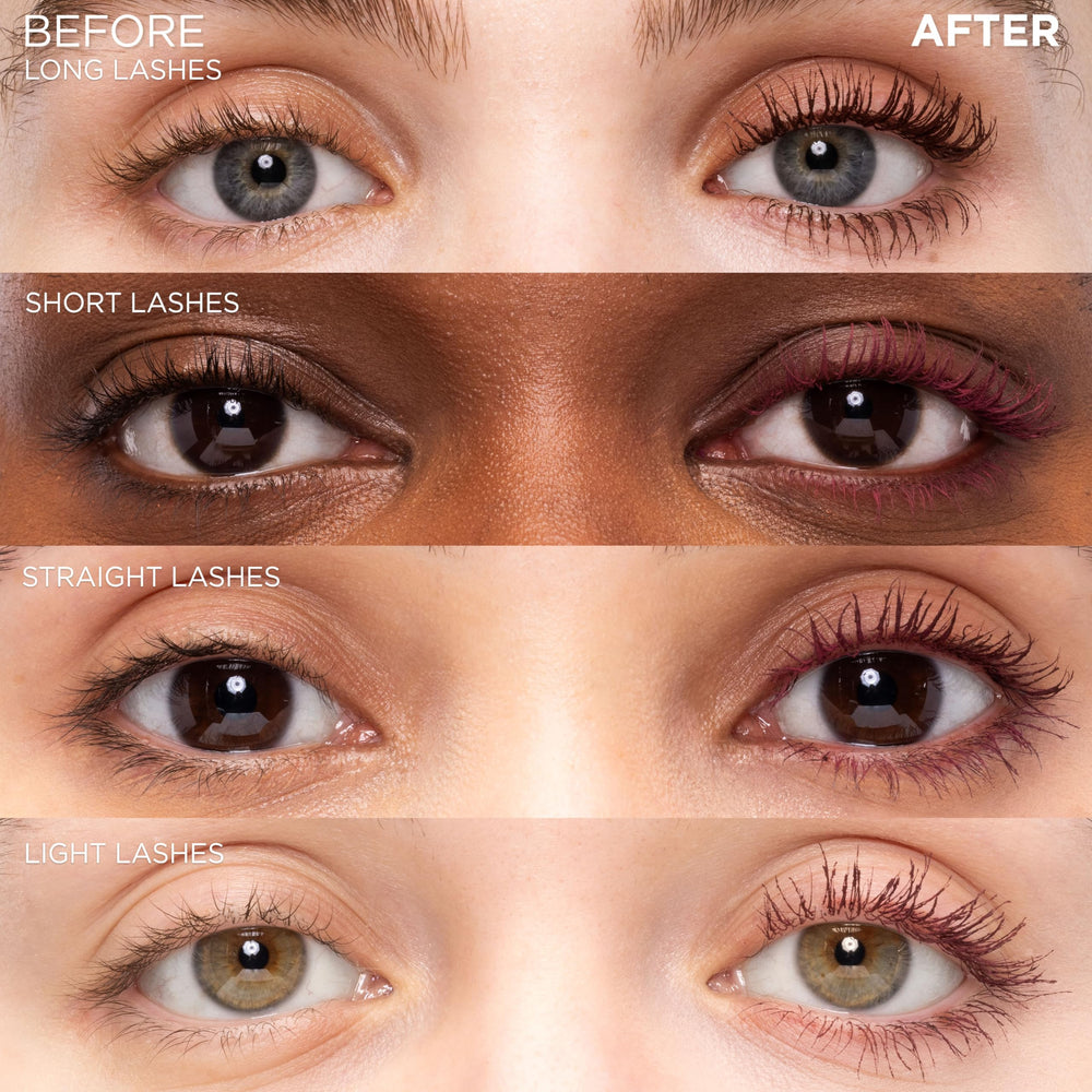 L'Oreal Paris Voluminous Original Mascara wand close-up delivering clump-free, smooth application.