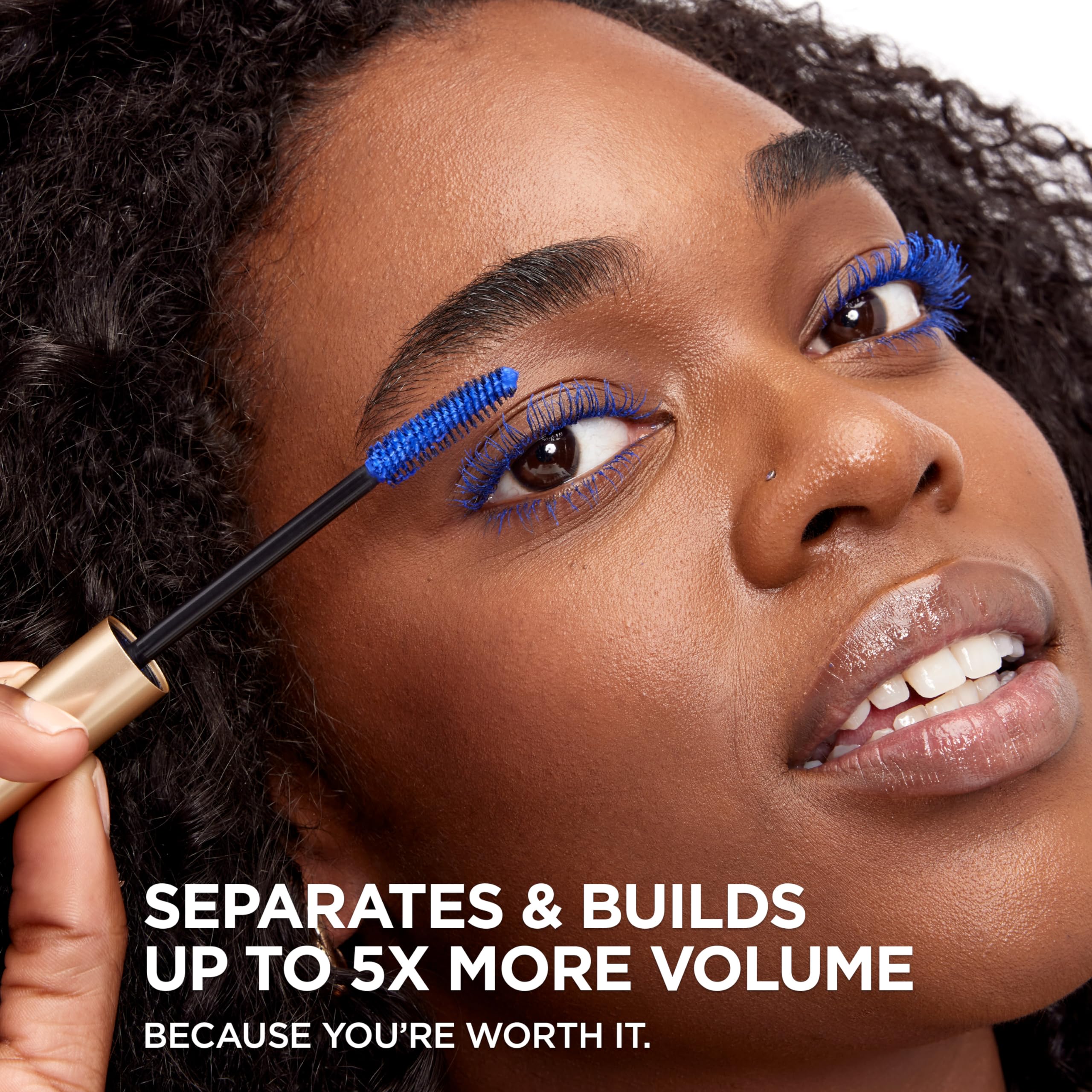 L'Oreal Paris Voluminous Original volume-maximizing brush thickens lashes evenly.