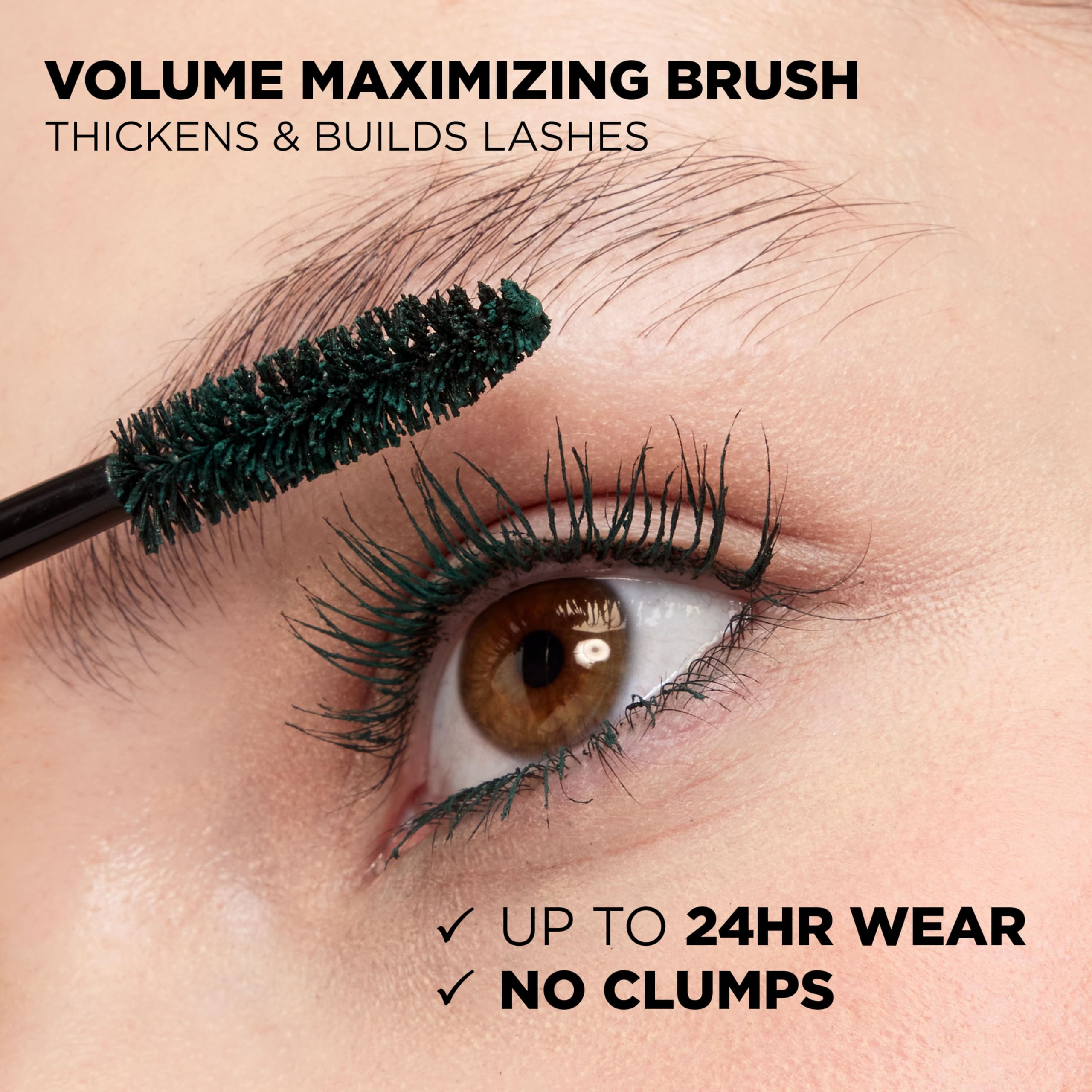 Lashes after application show soft, flexible finish with defined volume