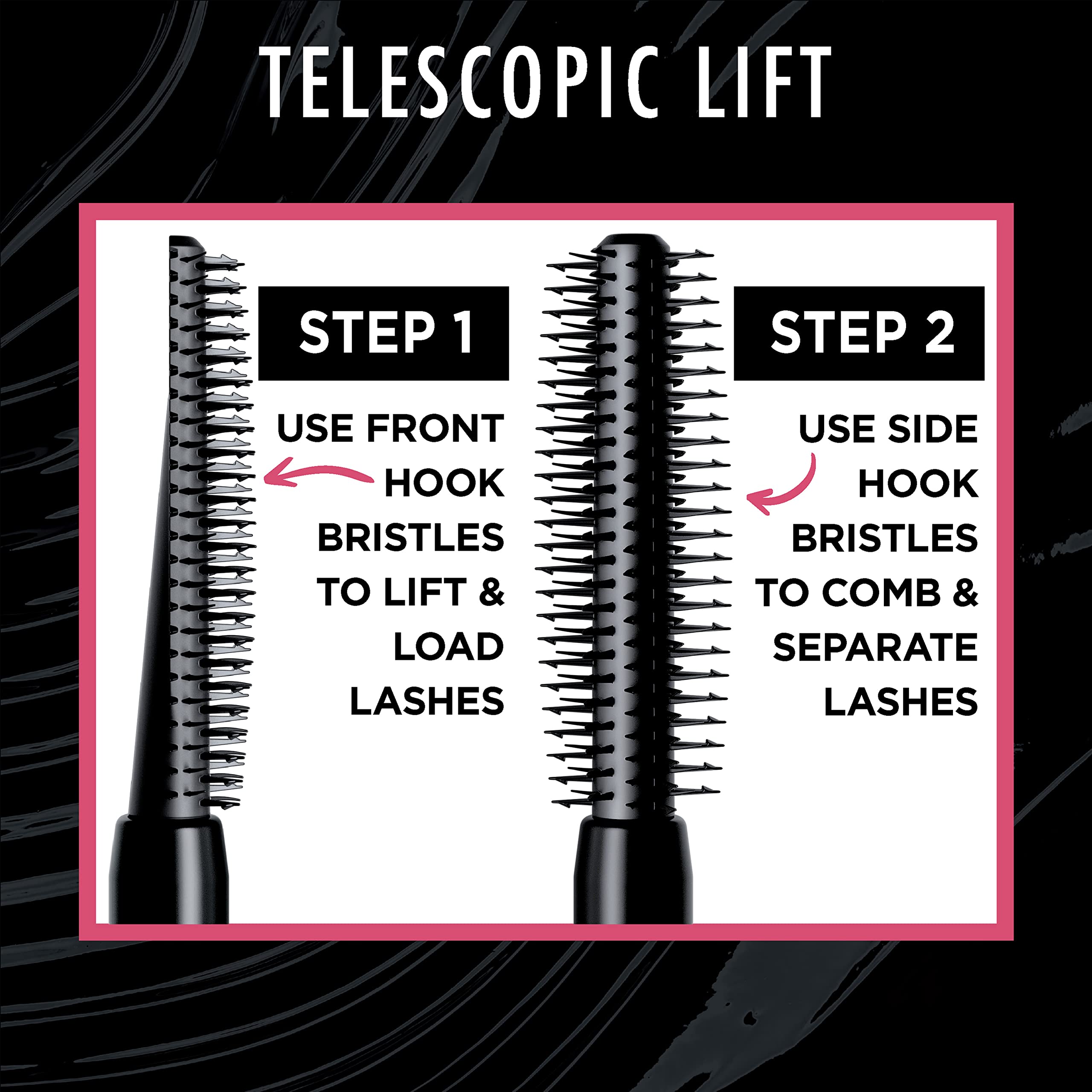 L'Oreal Paris Telescopic Lift wear test illustrating up to 36-hour lift