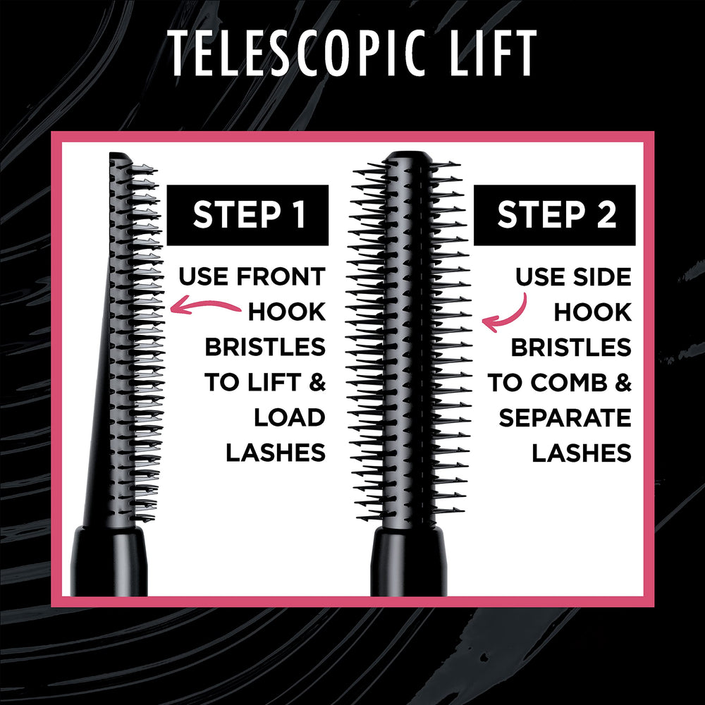 L'Oreal Paris Telescopic Lift wear test illustrating up to 36-hour lift