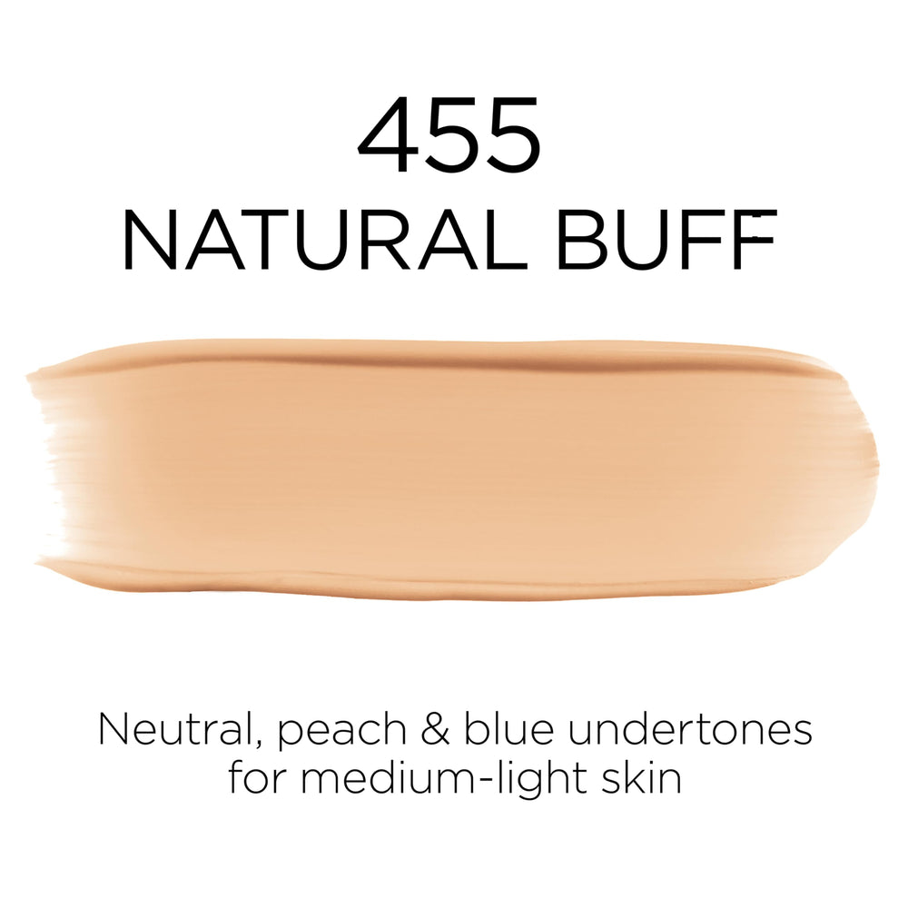 L'Oreal Paris Infallible Fresh Wear foundation close-up showing natural, breathable finish on skin.