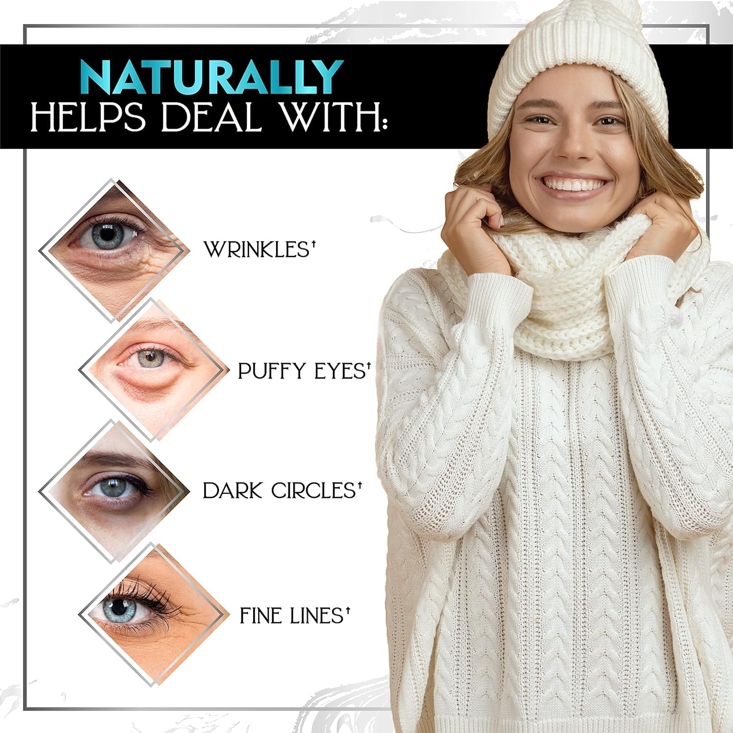 Lorelis Lab before after — potential improvement in eye-area appearance over time.