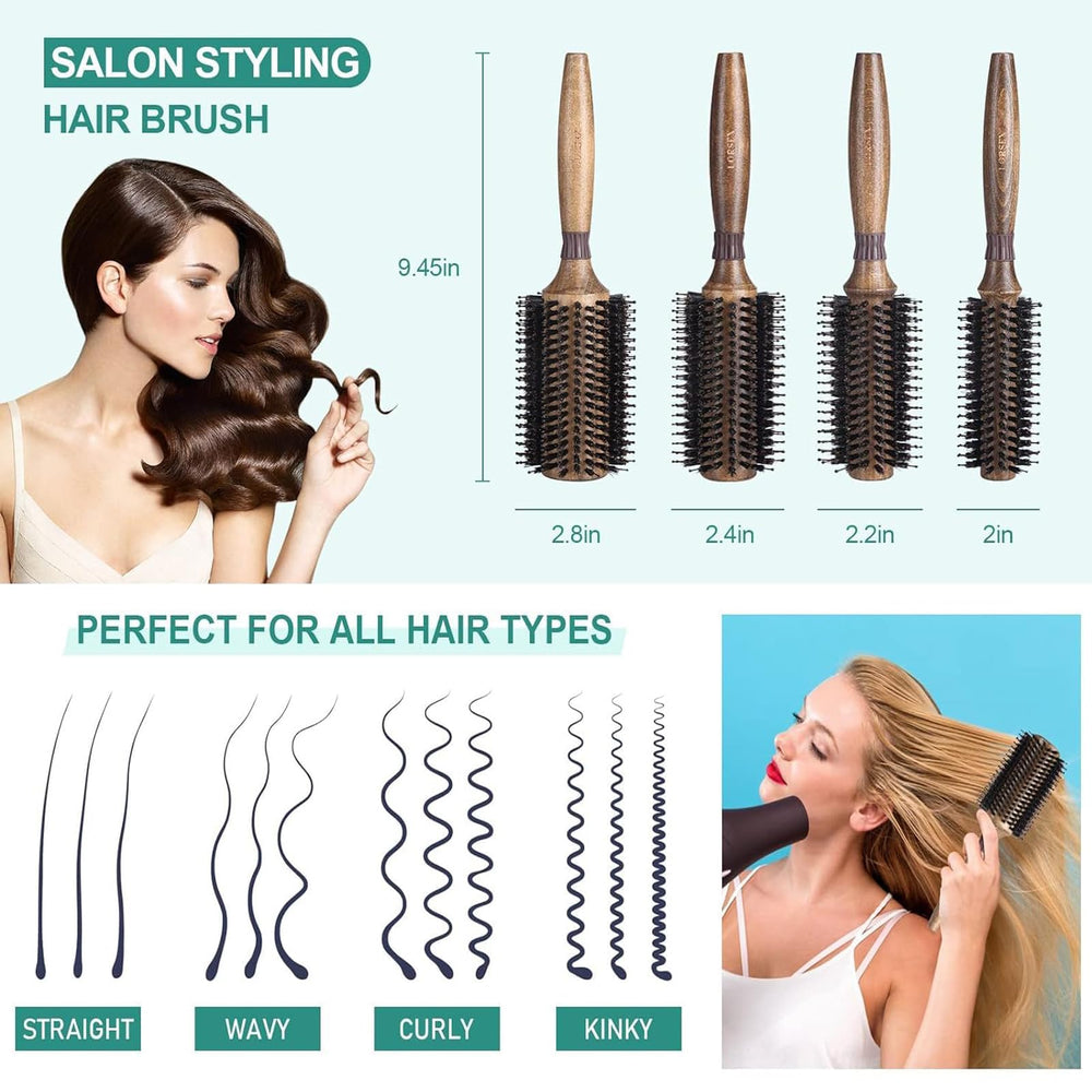 LORSEX Round Brush in use for blow-drying delivers salon-like volume at home