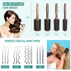 LORSEX Round Brush in use for blow-drying delivers salon-like volume at home