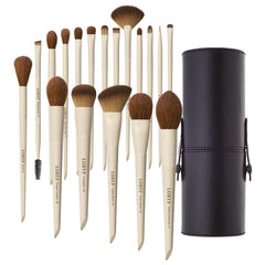LORYP 18-piece makeup brushes set with travel case for on-the-go makeup touch-ups.