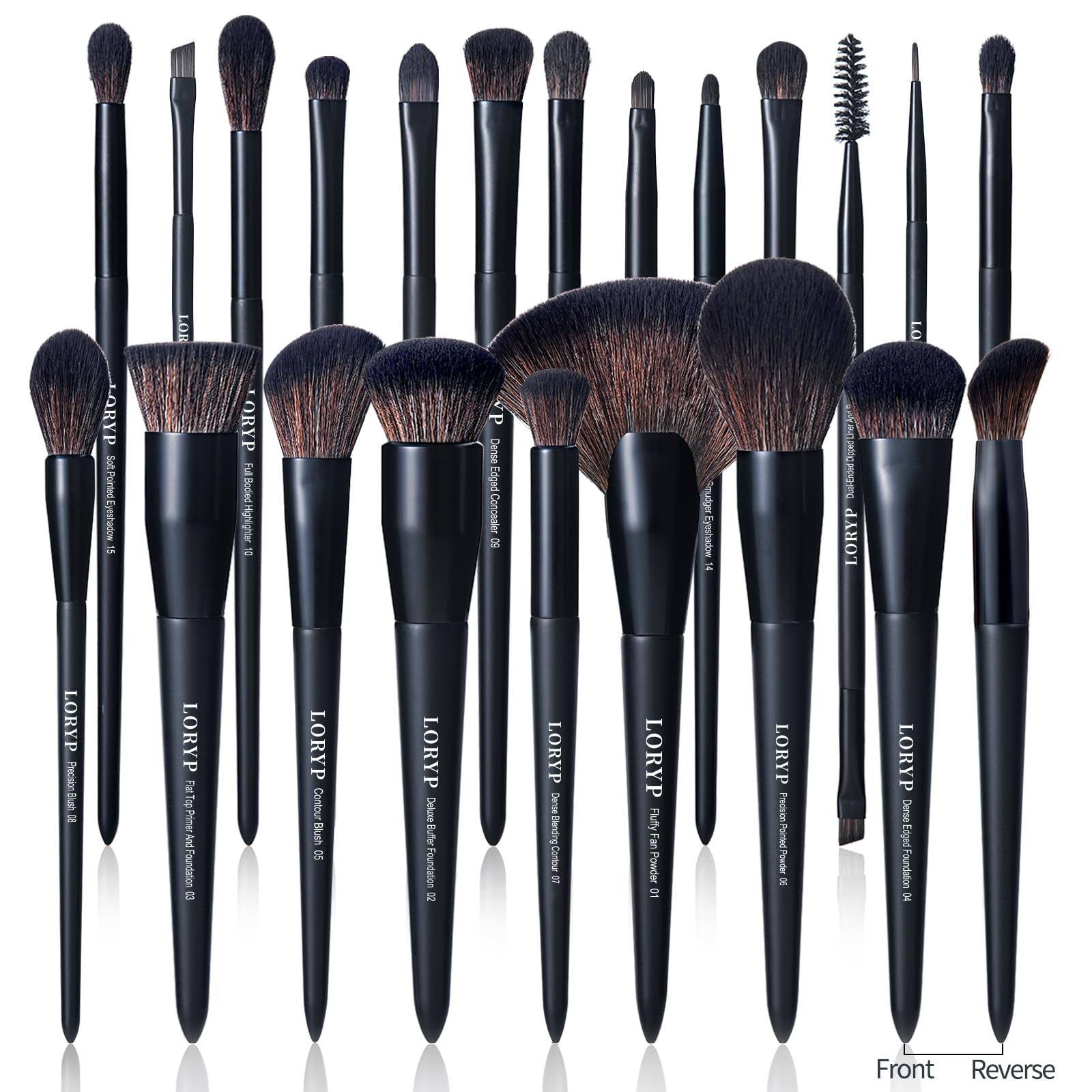 LORYP 21pc makeup brush set flat-top foundation brush for flawless coverage