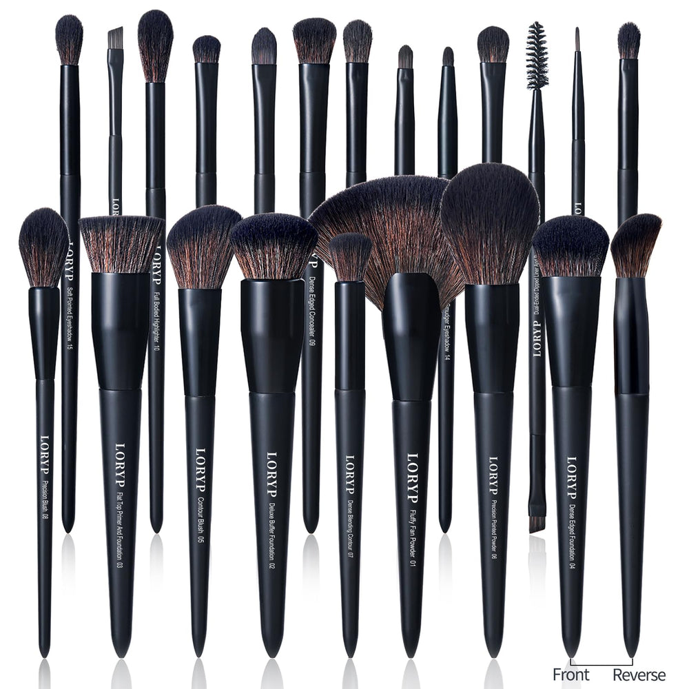 LORYP 21pc makeup brush set flat-top foundation brush for flawless coverage