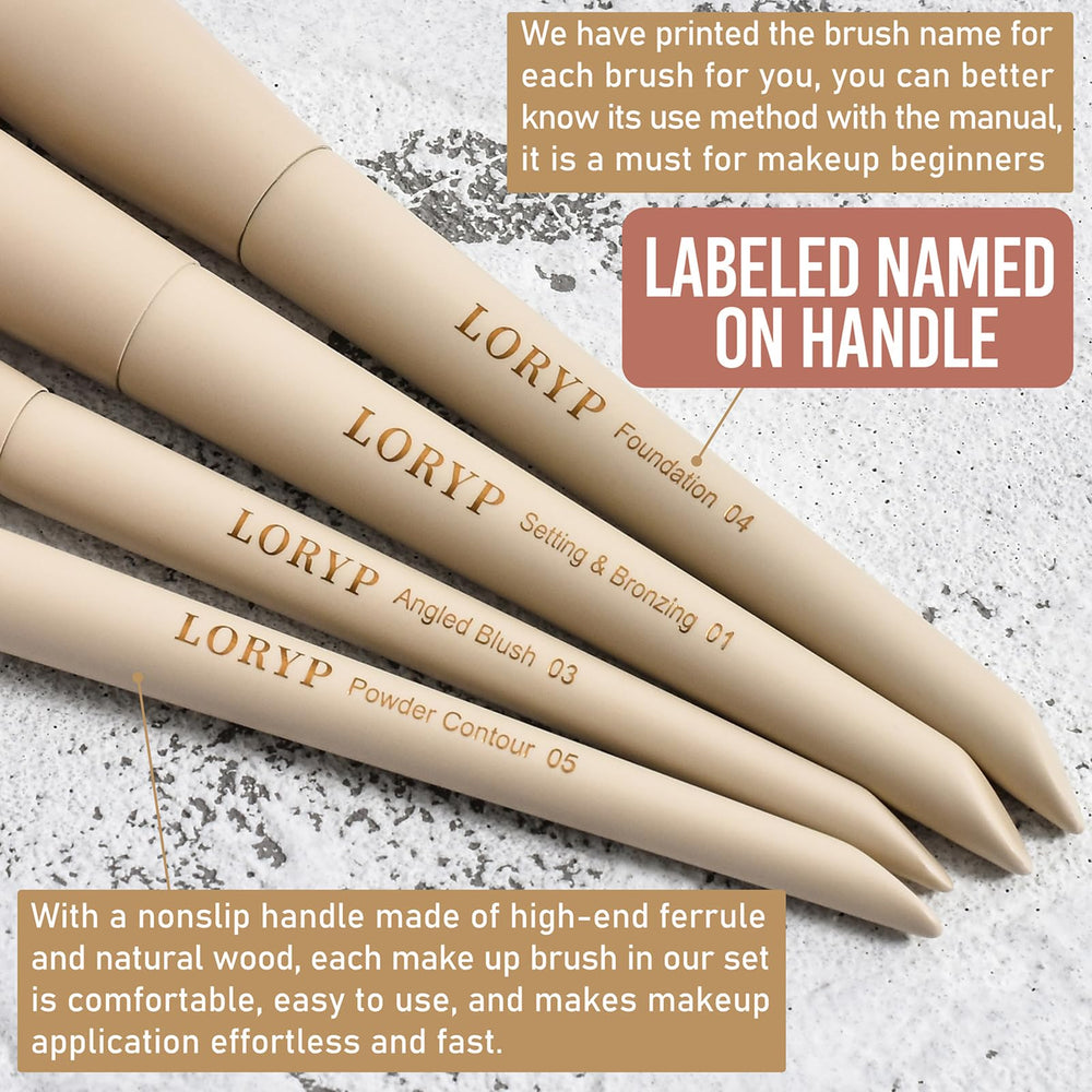 LORYP contour brush shown for sculpted definition and seamless blending.