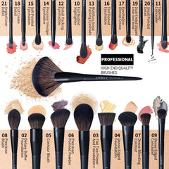 LORYP full-bodied highlighter brush creates a radiant glow on cheekbones