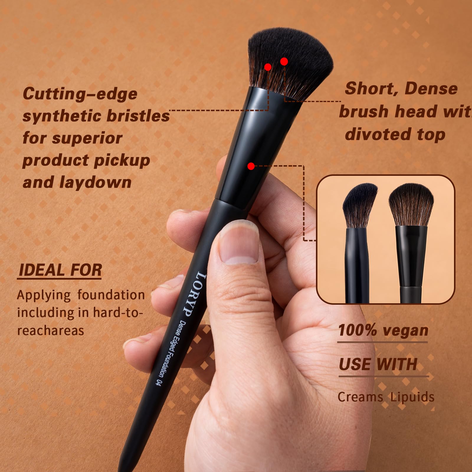 LORYP multifunctional smudger eyeshadow brush ideal for smoky or blended lids