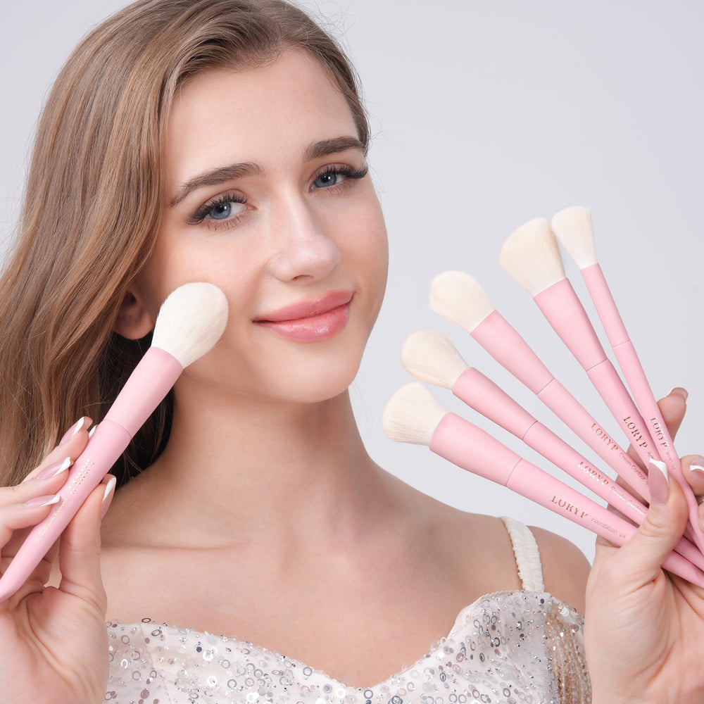 LORYP vegan synthetic bristles are soft for gentle foundation