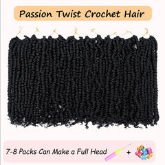 LOSMOEER passion twist hair pre-looped closeup highlights soft texture and natural shine.