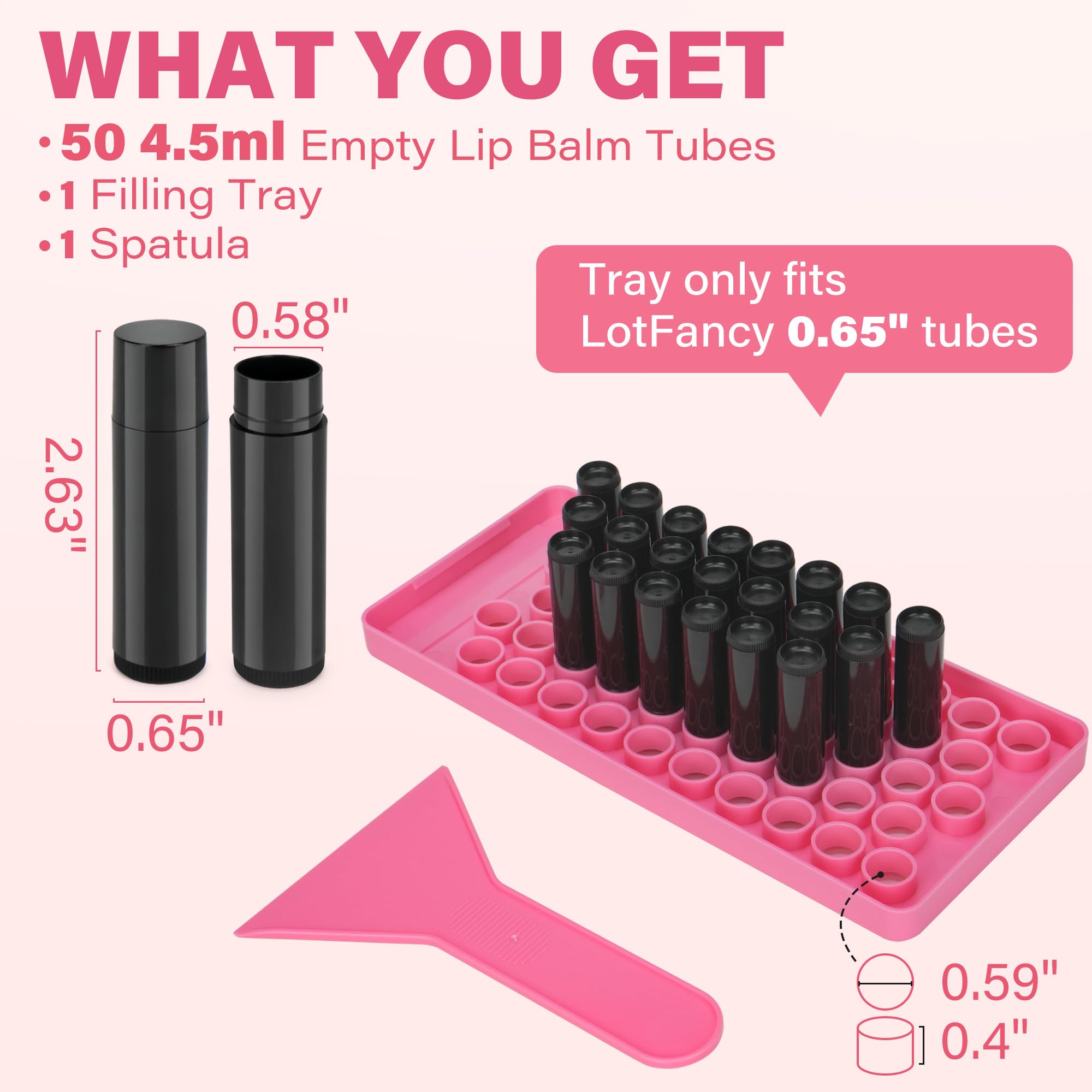 LotFancy lip-balm-spatula illustrates precise, clean application during filling.
