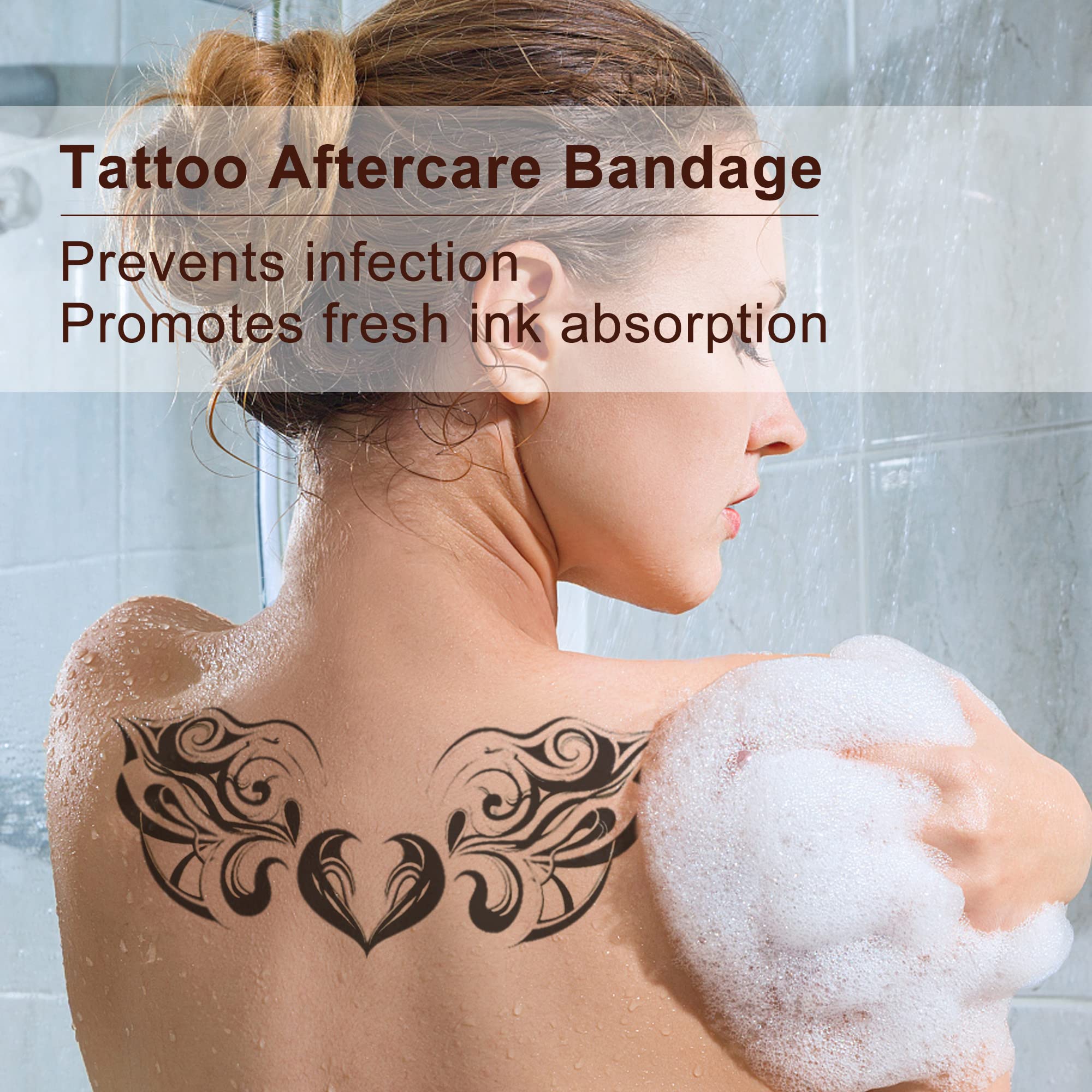 LotFancy tattoo bandage cut-to-size with gridlines for customizable coverage and comfortable fit