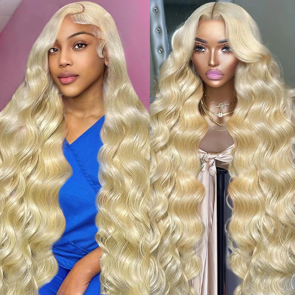 Lotulo 613 HD lace frontal wig with bleached knots for natural baby hair look.