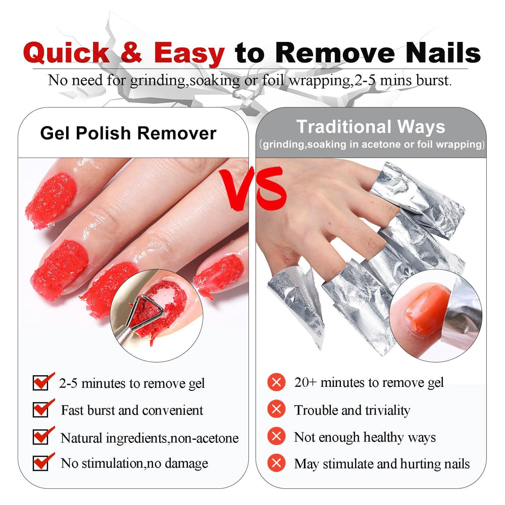 LOUINSTIC acetone-free formula emphasizes gentle polish removal.