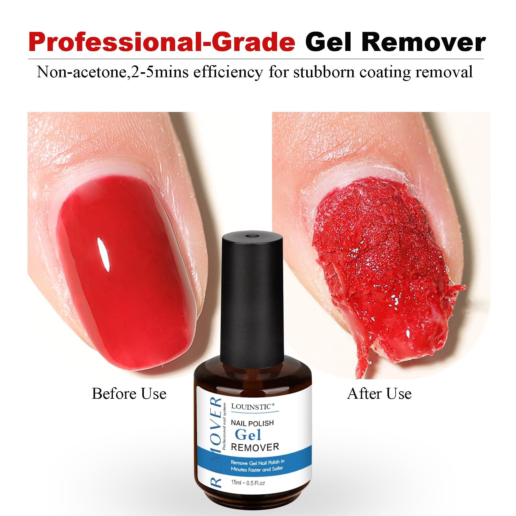 LOUINSTIC cuticle pushers included for precise nail prep.
