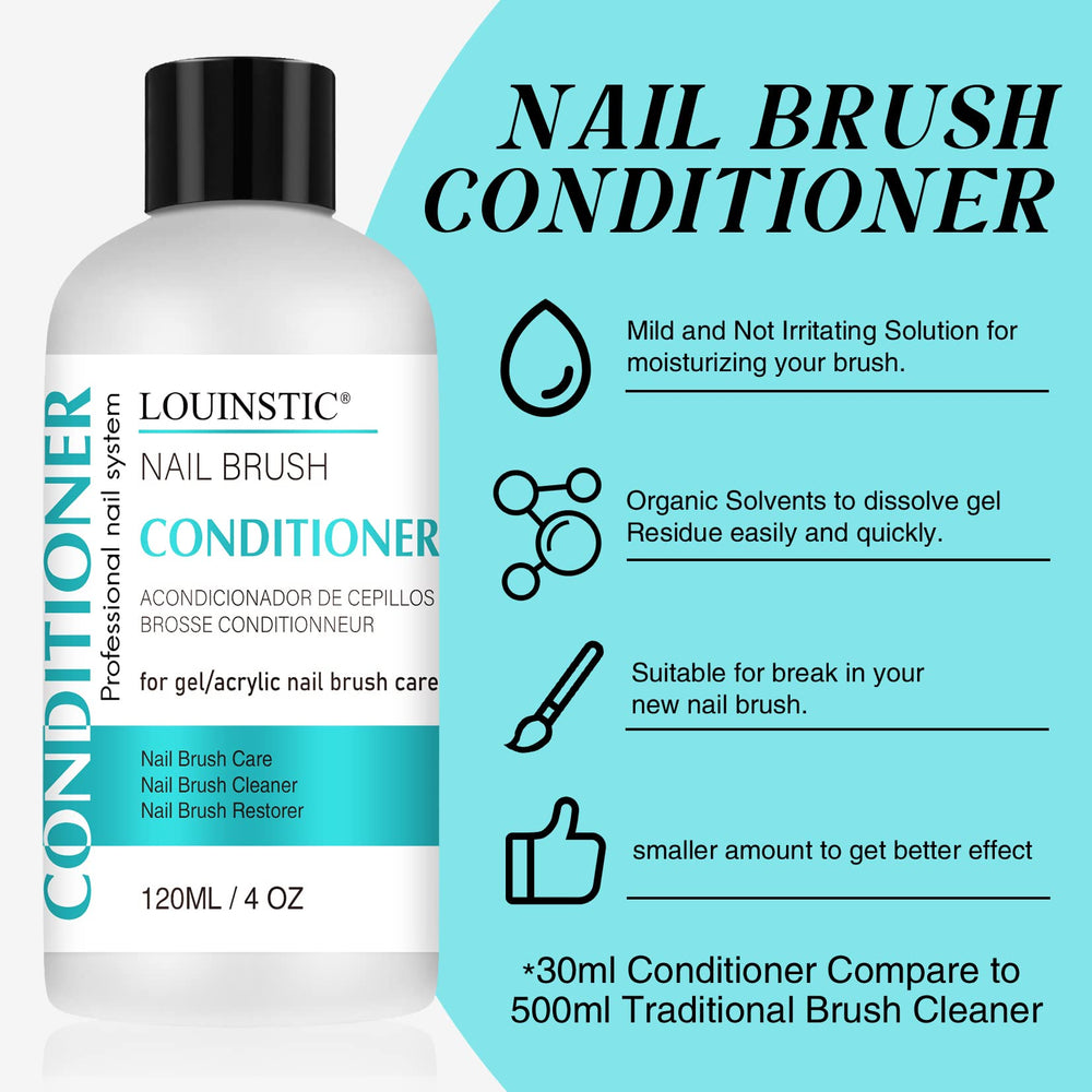 LOUINSTIC kolinsky-brush-conditioner-preserver extends brush life with gentle conditioning.
