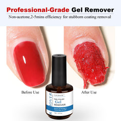 LOUINSTIC remover application on nails highlights fast 2-5 minute removal