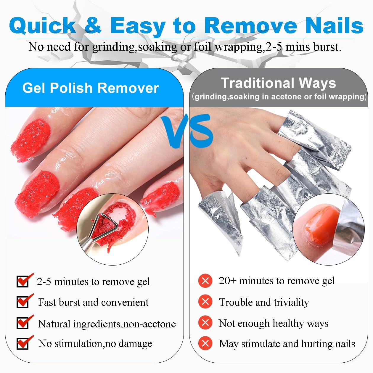 LOUINSTIC stainless-steel nail pushers for precise prep.
