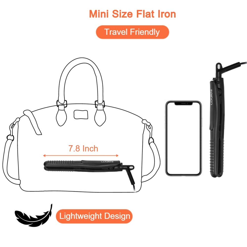 LOVANI ergonomic 3D-floating plate supports precise straightening and soft curls.