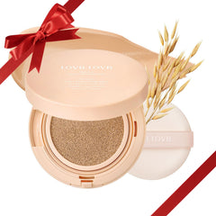 LOVB LOVB cushion compact open reveals portable glow for on-the-go coverage.