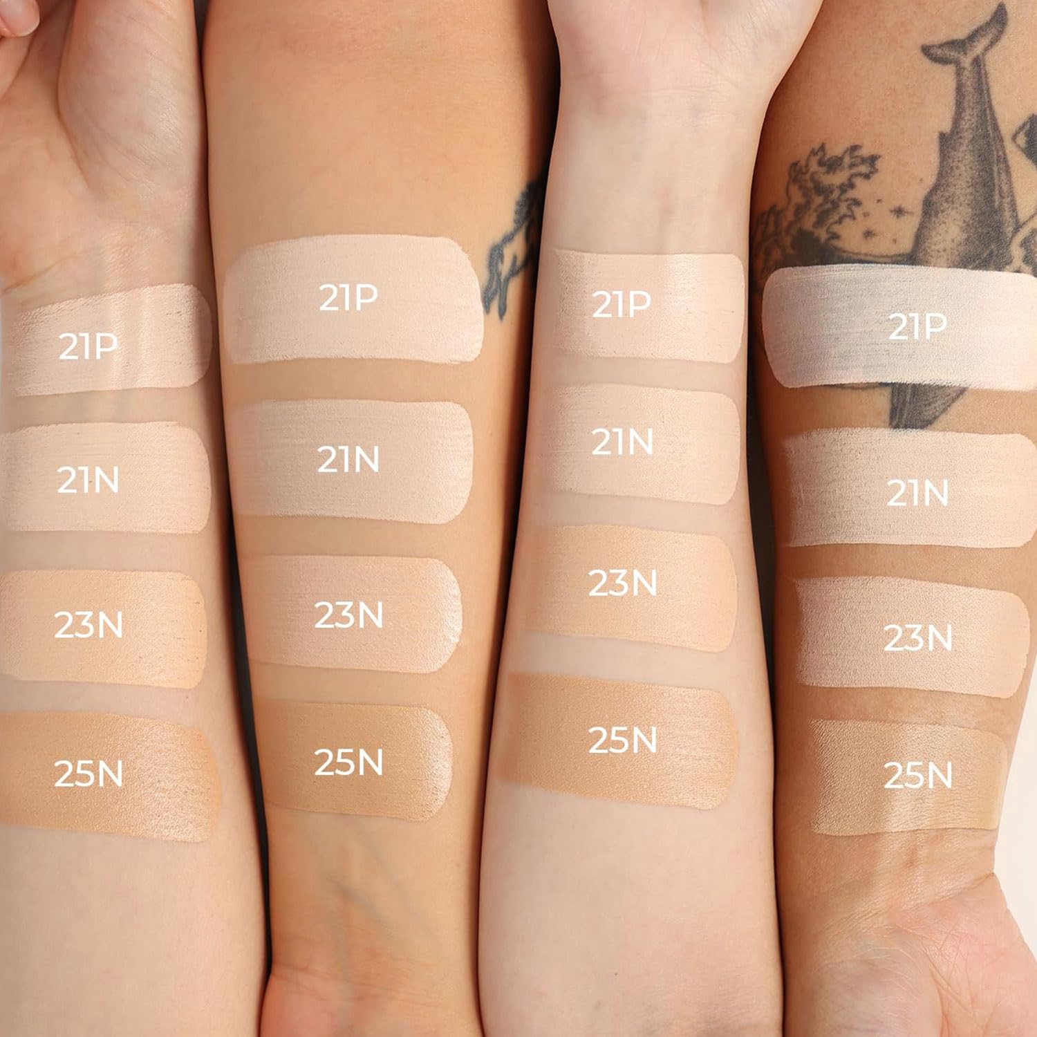 LOVB LOVB cushion face application demonstrates blending to a seamless finish.