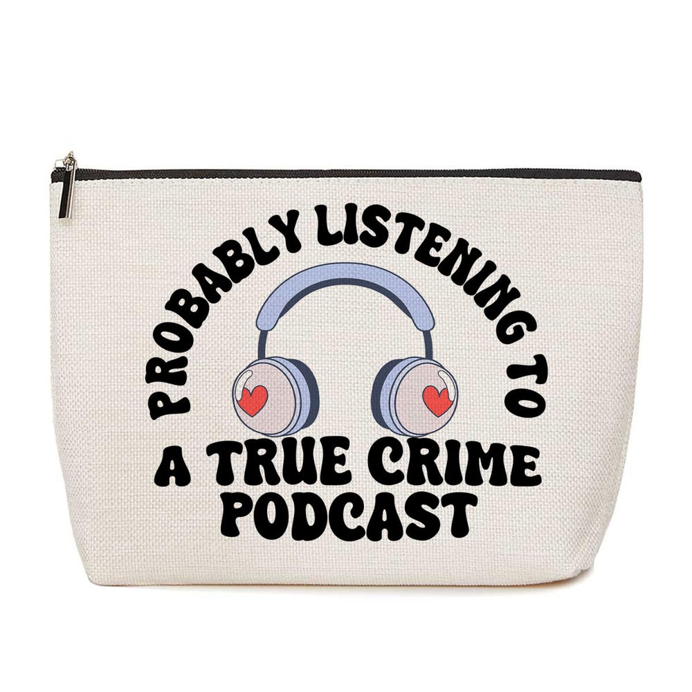 Lovdazzles funny quotes makeup bag front view for daily organization