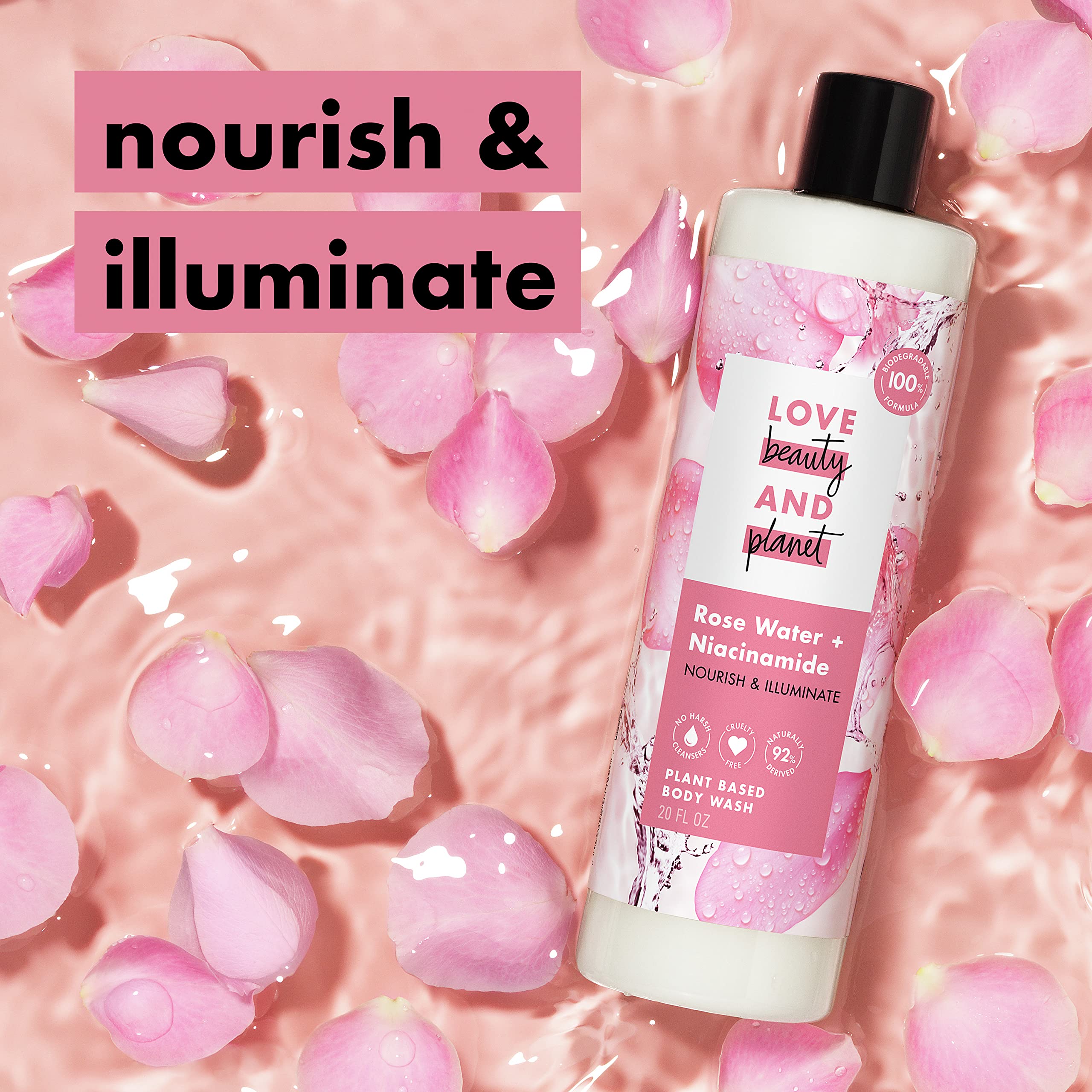 Love Beauty and Planet 100% recycled bottle highlights sustainable packaging