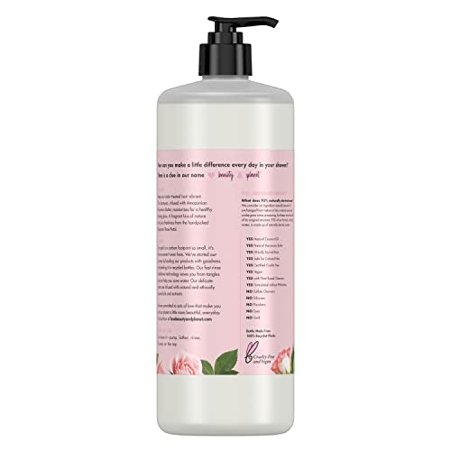 Love Beauty And Planet Blooming Color Shampoo lather demonstrates gentle cleansing for color-treated hair