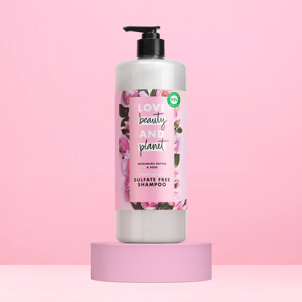 Love Beauty And Planet Blooming Color Shampoo rose valley bulgaria fragrance from ethical sourcing