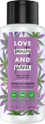 Love Beauty and Planet champú con aceite de semilla de cáñamo, hidratación nutritiva