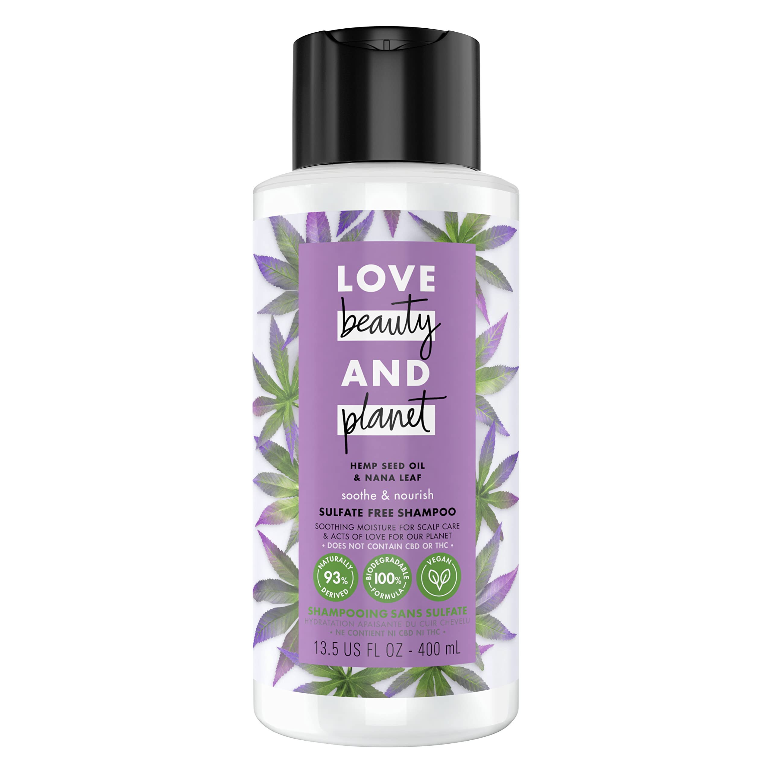 Love Beauty and Planet champú sin sulfatos para cuero cabelludo seco, cuidado suave