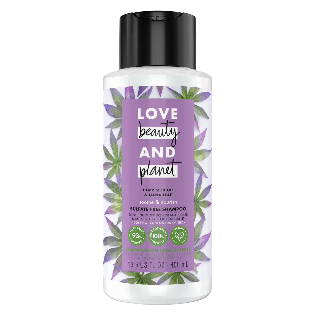 Love Beauty and Planet champú sin sulfatos para cuero cabelludo seco, cuidado suave
