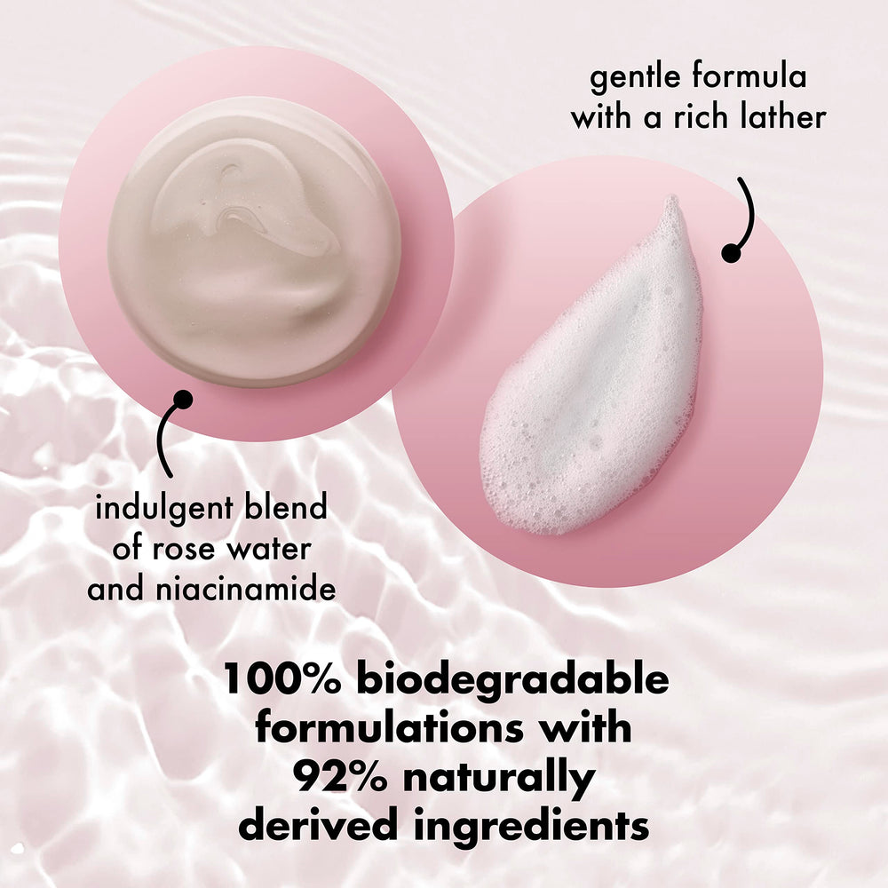 Love Beauty and Planet five-free formula reduces harsh ingredients during wash