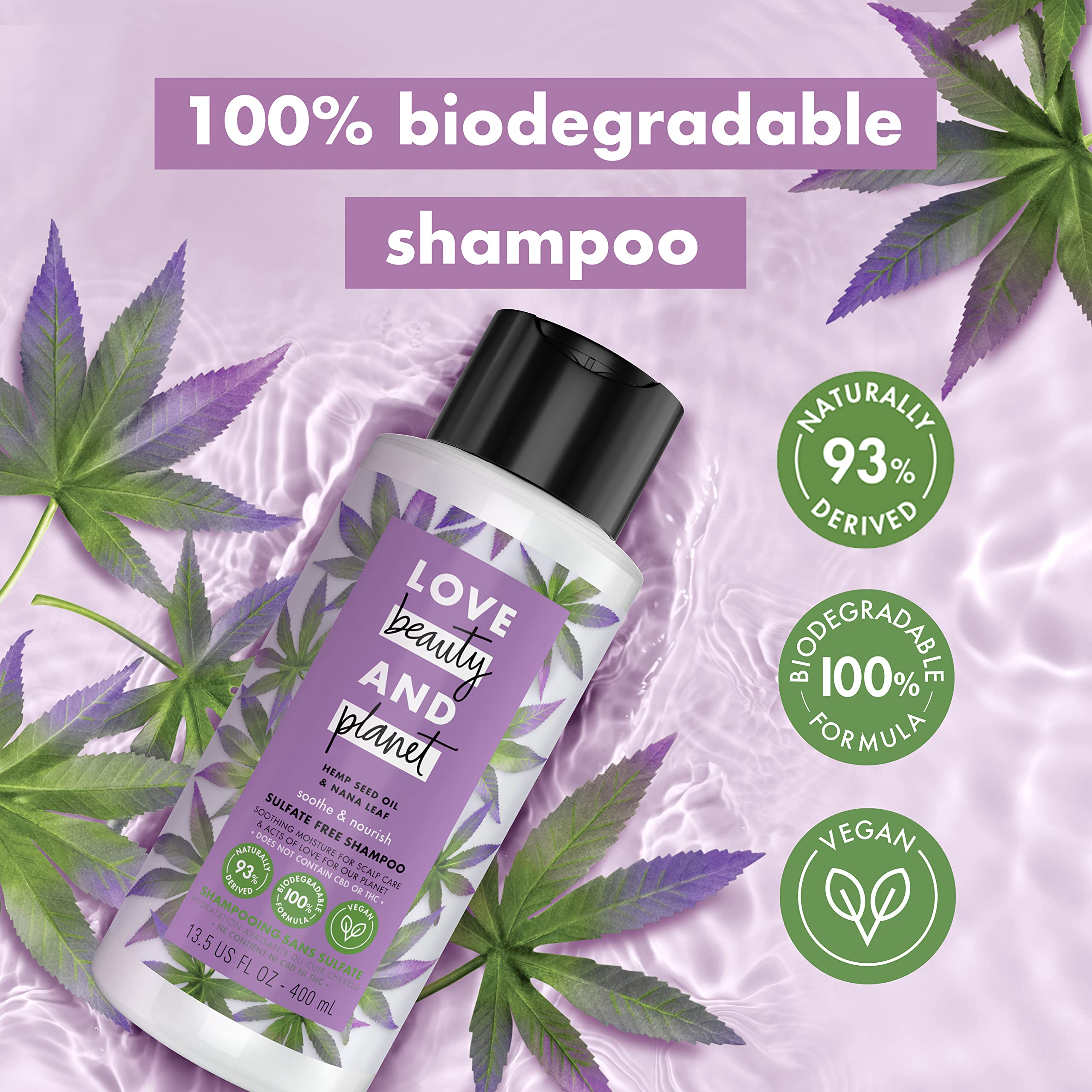 Love Beauty and Planet fórmula biodegradable, cuidado responsable con el planeta