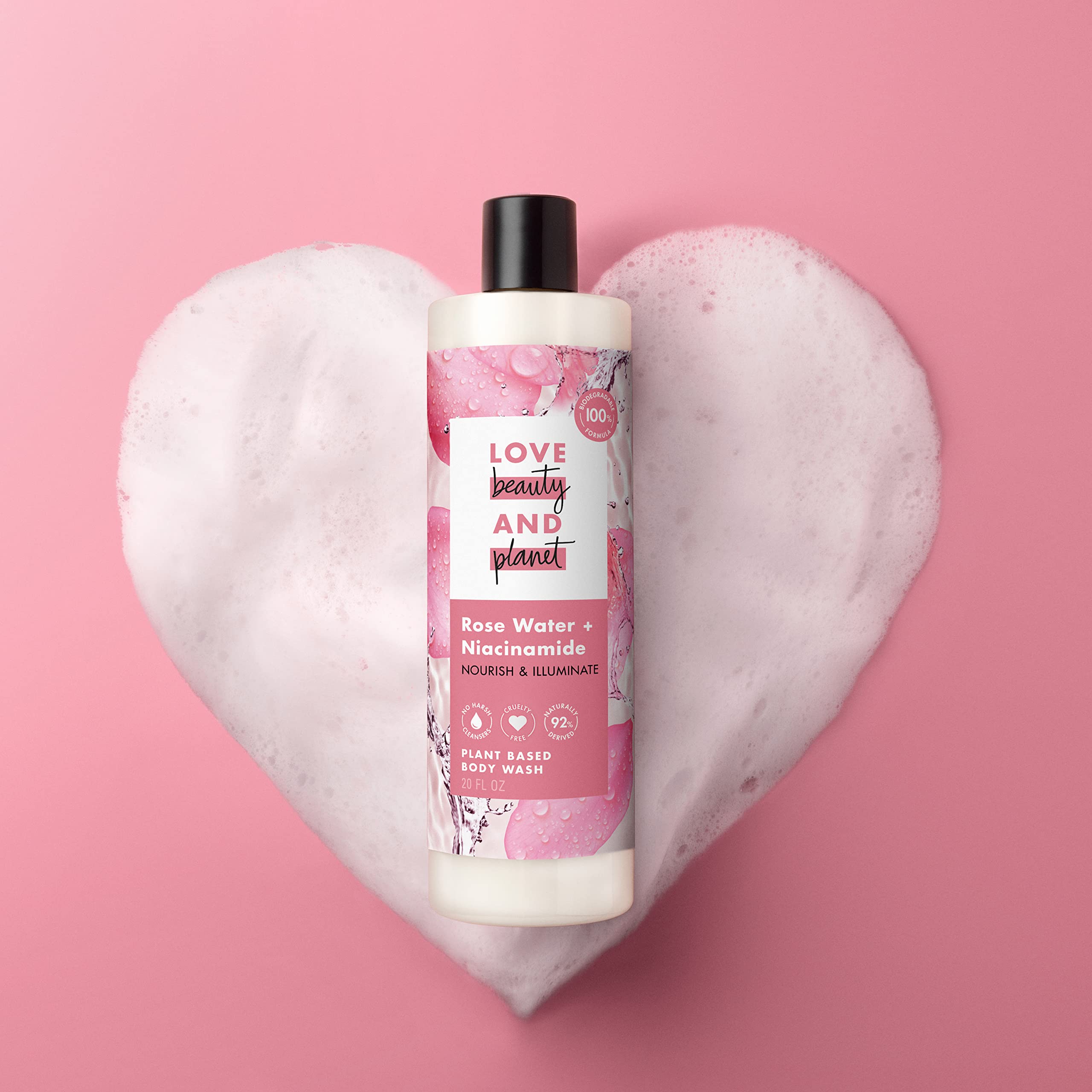 Love Beauty and Planet paraben-free body wash promotes clean beauty